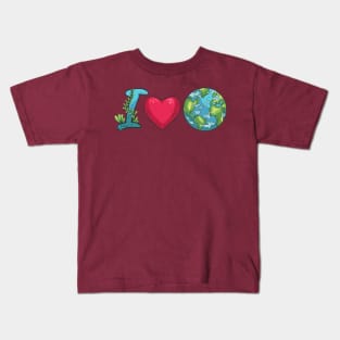 I Love Earth Kids T-Shirt